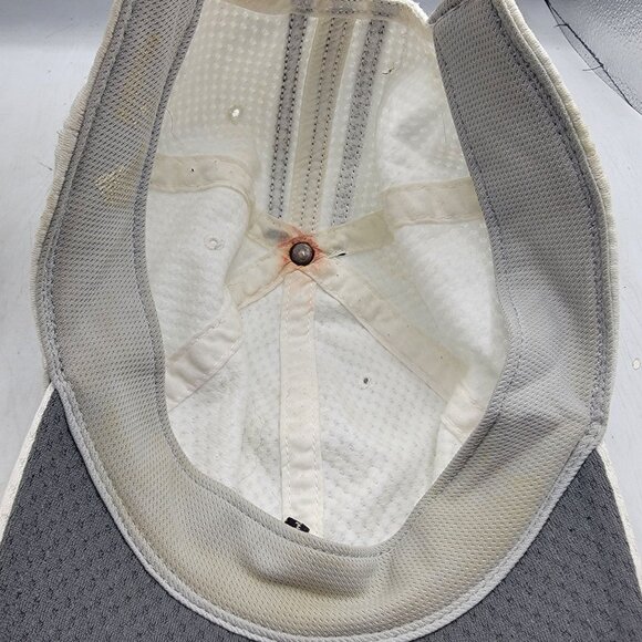 Adidas Unisex White Mesh Baseball Hat Cap Casual Outdoors Lightweight - Picture 7 of 10